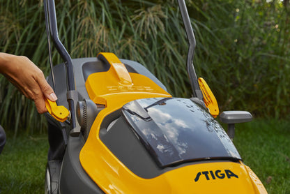 מכסחת דשא נטענת דחיפה 38 סמ קולקטור 140 + 2 סוללות 4 אמפר סטיגה