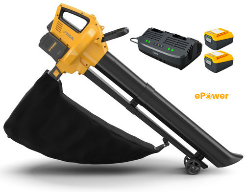 מפוח/שואב עלים נטען VS 100e ,40V ו-2 סוללות 4 אמפר ומטען סטיגה