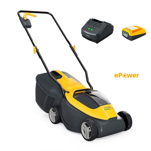 מכסחת דשא נטענת דחיפה 30 סמ קולקטור 132 וסוללה 4 אמפר ומטען סטיגה