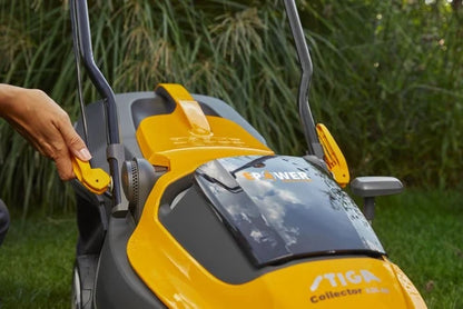 מכסחת דשא נטענת דחיפה 34 סמ קולקטור 136 + 2 סוללות 2 אמפר סטיגה