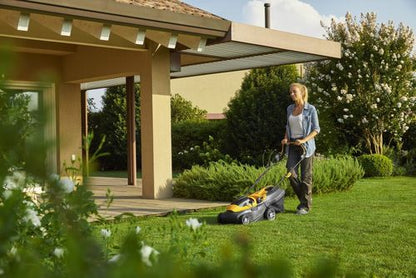 מכסחת דשא נטענת דחיפה 34 סמ קולקטור 136 + 2 סוללות 2 אמפר סטיגה